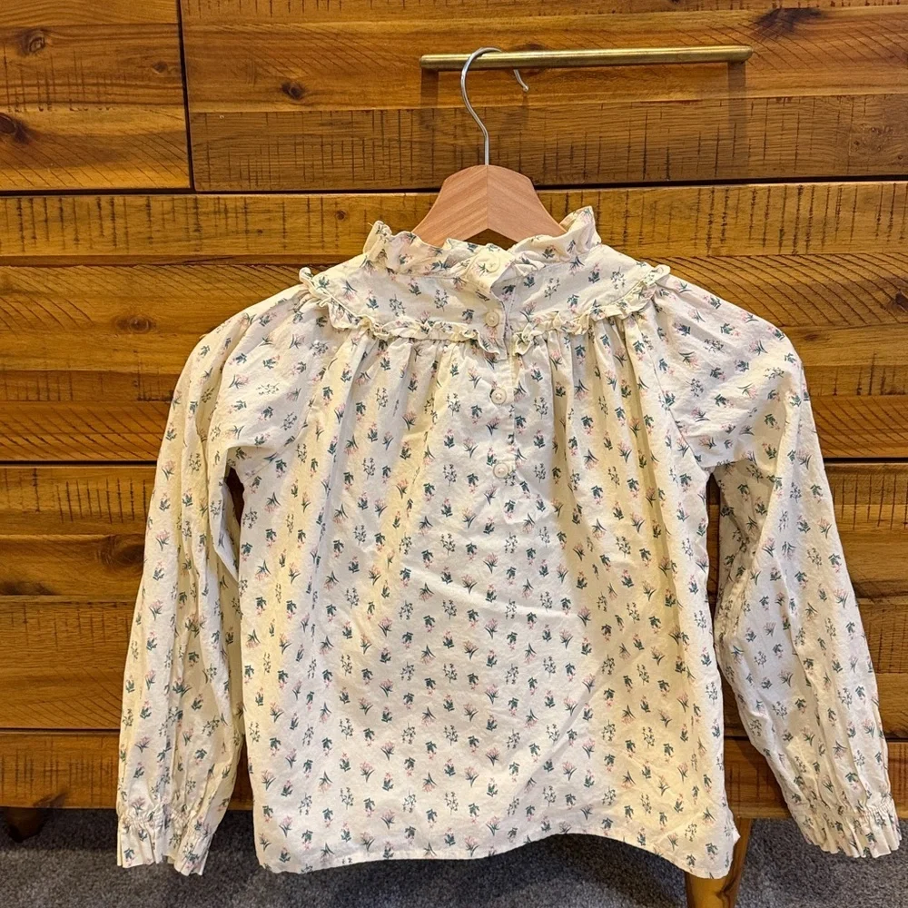 Janie & Jack Girls Floral Long Sleeve Kids Top